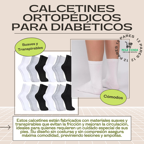 Calcetines Salud y Confort – 12 Pares